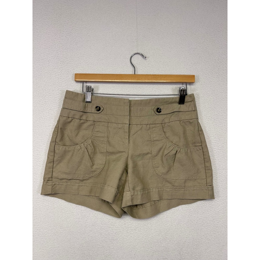 Safari Utility Maurices Womens 3/4 Khaki Tan Cuffed Hem Stretch Casual Shorts